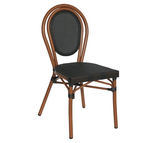 Καρέκλα Κήπου ArteLibre TULUM Καφέ/Ανθρακί Αλουμίνιο/Rattan 44x56x90cm