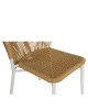 Καρέκλα Κήπου ArteLibre RIVIERA Λευκό/Φυσικό Αλουμίνιο/Rattan 57x61x79cm