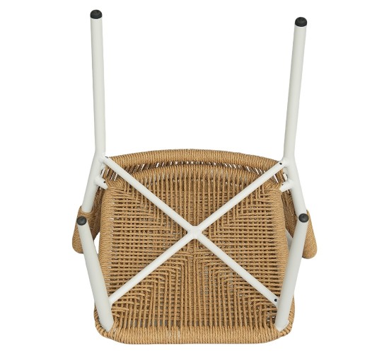 Καρέκλα Κήπου ArteLibre RIVIERA Λευκό/Φυσικό Αλουμίνιο/Rattan 57x61x79cm