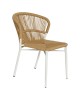 Καρέκλα Κήπου ArteLibre RIVIERA Λευκό/Φυσικό Αλουμίνιο/Rattan 57x61x79cm