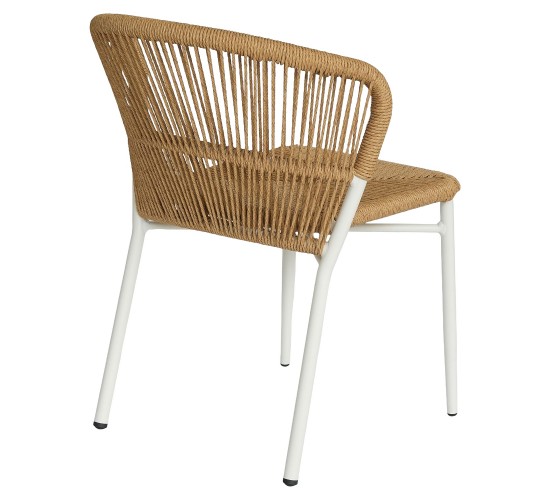 Καρέκλα Κήπου ArteLibre RIVIERA Λευκό/Φυσικό Αλουμίνιο/Rattan 57x61x79cm