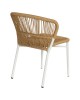 Καρέκλα Κήπου ArteLibre RIVIERA Λευκό/Φυσικό Αλουμίνιο/Rattan 57x61x79cm