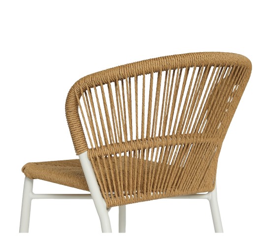 Καρέκλα Κήπου ArteLibre RIVIERA Λευκό/Φυσικό Αλουμίνιο/Rattan 57x61x79cm