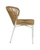 Καρέκλα Κήπου ArteLibre RIVIERA Λευκό/Φυσικό Αλουμίνιο/Rattan 57x61x79cm