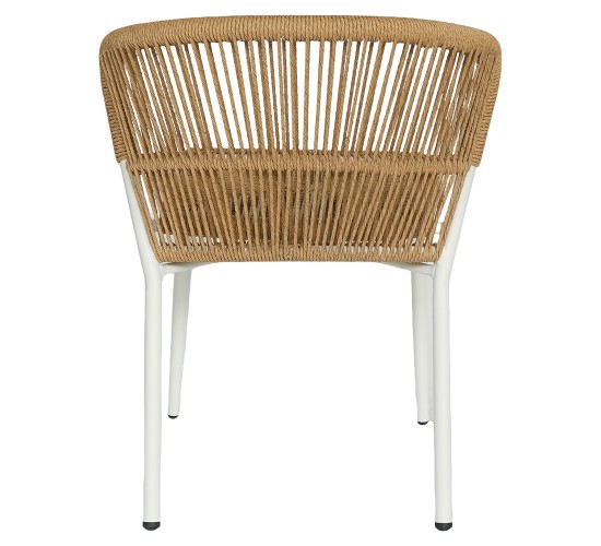 Καρέκλα Κήπου ArteLibre RIVIERA Λευκό/Φυσικό Αλουμίνιο/Rattan 57x61x79cm