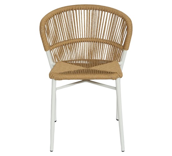 Καρέκλα Κήπου ArteLibre RIVIERA Λευκό/Φυσικό Αλουμίνιο/Rattan 57x61x79cm