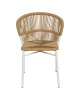 Καρέκλα Κήπου ArteLibre RIVIERA Λευκό/Φυσικό Αλουμίνιο/Rattan 57x61x79cm