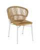 Καρέκλα Κήπου ArteLibre RIVIERA Λευκό/Φυσικό Αλουμίνιο/Rattan 57x61x79cm