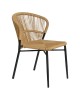 Καρέκλα Κήπου ArteLibre RIVIERA Μαύρο/Φυσικό Αλουμίνιο/Rattan 57x61x79cm