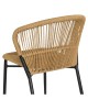 Καρέκλα Κήπου ArteLibre RIVIERA Μαύρο/Φυσικό Αλουμίνιο/Rattan 57x61x79cm