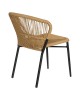 Καρέκλα Κήπου ArteLibre RIVIERA Μαύρο/Φυσικό Αλουμίνιο/Rattan 57x61x79cm