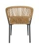 Καρέκλα Κήπου ArteLibre RIVIERA Μαύρο/Φυσικό Αλουμίνιο/Rattan 57x61x79cm