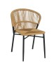 Καρέκλα Κήπου ArteLibre RIVIERA Μαύρο/Φυσικό Αλουμίνιο/Rattan 57x61x79cm