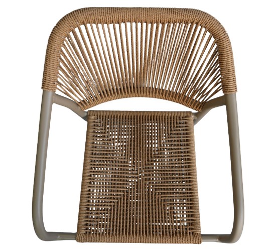 Πολυθρόνα Κήπου ArteLibre MOOREA Μπεζ/Φυσικό Αλουμίνιο/Rattan 58x56x79cm