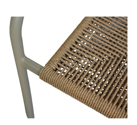 Πολυθρόνα Κήπου ArteLibre MOOREA Μπεζ/Φυσικό Αλουμίνιο/Rattan 58x56x79cm