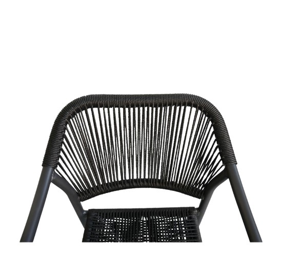 Πολυθρόνα Κήπου ArteLibre MOOREA Ανθρακί Αλουμίνιο/Rattan 58x56x79cm