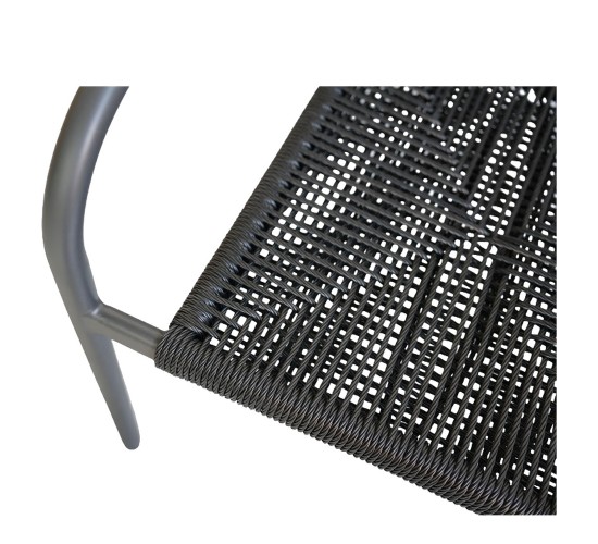 Πολυθρόνα Κήπου ArteLibre MOOREA Ανθρακί Αλουμίνιο/Rattan 58x56x79cm