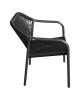Πολυθρόνα Κήπου ArteLibre MOOREA Ανθρακί Αλουμίνιο/Rattan 58x56x79cm
