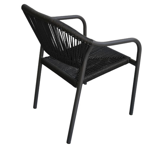 Πολυθρόνα Κήπου ArteLibre MOOREA Ανθρακί Αλουμίνιο/Rattan 58x56x79cm