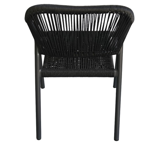 Πολυθρόνα Κήπου ArteLibre MOOREA Ανθρακί Αλουμίνιο/Rattan 58x56x79cm