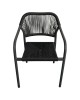 Πολυθρόνα Κήπου ArteLibre MOOREA Ανθρακί Αλουμίνιο/Rattan 58x56x79cm