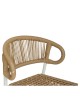 Σκαμπό Bar ArteLibre CEBU Λευκό/Φυσικό Αλουμίνιο/Rattan 60x60x99cm