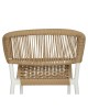 Σκαμπό Bar ArteLibre CEBU Λευκό/Φυσικό Αλουμίνιο/Rattan 60x60x99cm