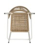 Σκαμπό Bar ArteLibre CEBU Λευκό/Φυσικό Αλουμίνιο/Rattan 60x60x99cm