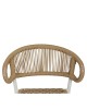 Σκαμπό Bar ArteLibre CEBU Λευκό/Φυσικό Αλουμίνιο/Rattan 60x60x99cm