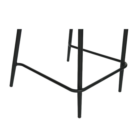 Σκαμπό Bar ArteLibre CEBU Μαύρο/Φυσικό Αλουμίνιο/Rattan 60x60x99cm