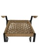 Σκαμπό Bar ArteLibre CEBU Μαύρο/Φυσικό Αλουμίνιο/Rattan 60x60x99cm