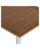 Τραπέζι Κήπου ArteLibre NAMIBIA Λευκό/Καρυδί Αλουμίνιο/Polywood 60x60x72cm
