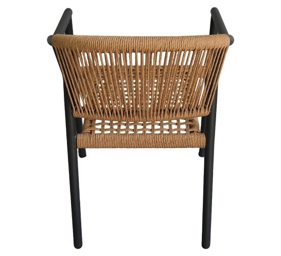 Πολυθρόνα Κήπου ArteLibre KINOSSA Ανθρακί/Φυσικό RATTAN Αλουμίνιο/Rattan 54x59x76cm