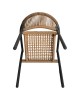 Πολυθρόνα Κήπου ArteLibre KINOSSA Ανθρακί/Φυσικό RATTAN Αλουμίνιο/Rattan 54x59x76cm