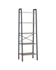 Ραφιέρα ArteLibre TARNOX Με 5 Ράφια Δρυς/Μαύρο MDF/Μέταλλο 56x37.8x172.2cm