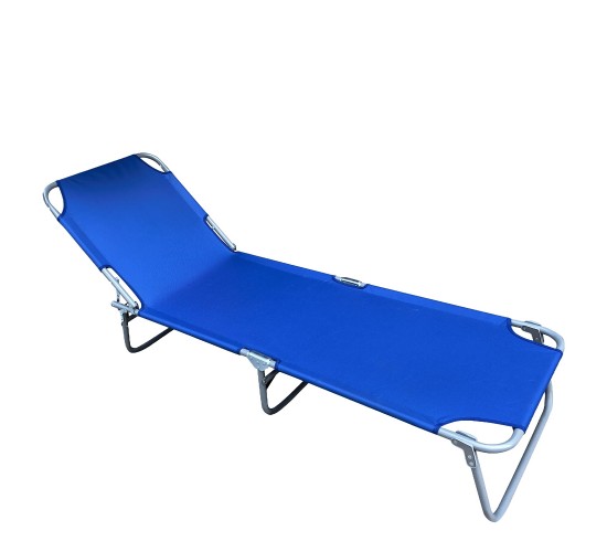 Ξαπλώστρα Παραλίας ArteLibre BRINA Μπλε/Ασημί Αλουμίνιο/Textilene 190x59x26cm