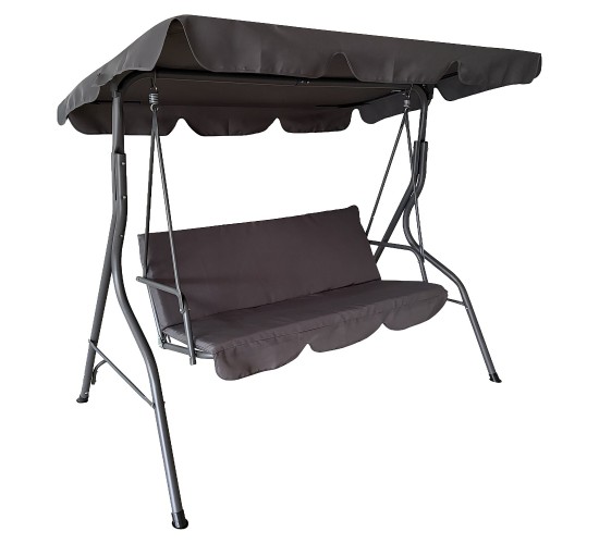 Κούνια ArteLibre LEMONA Γκρι Μέταλλο/Polyester 174x110x200cm