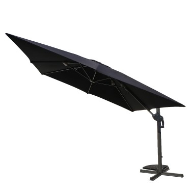 Ομπρέλα Κήπου ArteLibre VALENA Μαύρο/Γκρι Αλουμίνιο/Polyester Φ3x3m