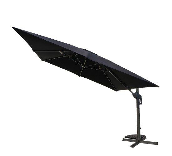 Ομπρέλα Κήπου ArteLibre VALENA Μαύρο/Γκρι Αλουμίνιο/Polyester Φ3x3m