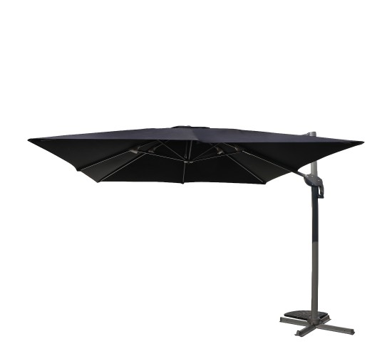 Ομπρέλα Κήπου ArteLibre VALENA Μαύρο/Γκρι Αλουμίνιο/Polyester Φ3x3m