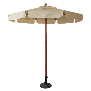 Ομπρέλα Κήπου ArteLibre LUMERA Μπεζ/Φυσικό Ξύλο/Polyester Φ2.3x2.5m