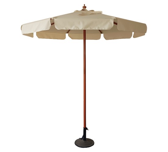 Ομπρέλα Κήπου ArteLibre LUMERA Μπεζ/Φυσικό Ξύλο/Polyester Φ2.3x2.5m