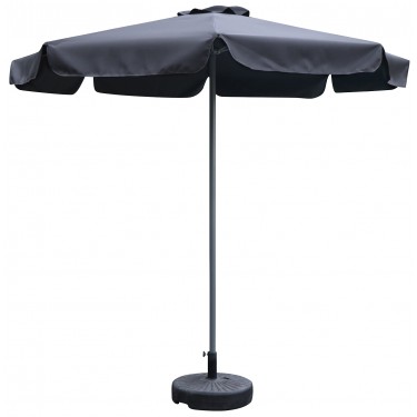 Ομπρέλα Κήπου ArteLibre VALENARE Μαύρο/Ανθρακί Μέταλλο/Polyester Φ2.35m