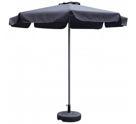 Ομπρέλα Κήπου ArteLibre VALENARE Μαύρο/Ανθρακί Μέταλλο/Polyester Φ2.35m