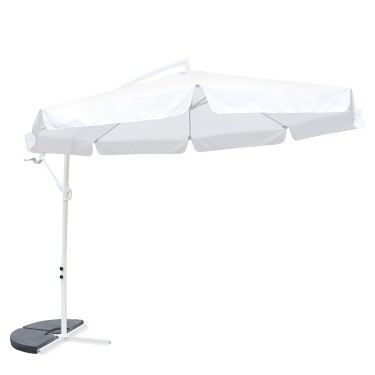 Ομπρέλα Κήπου ArteLibre NORVIA Λευκό/Εκρού Μέταλλο/Polyester Φ3m