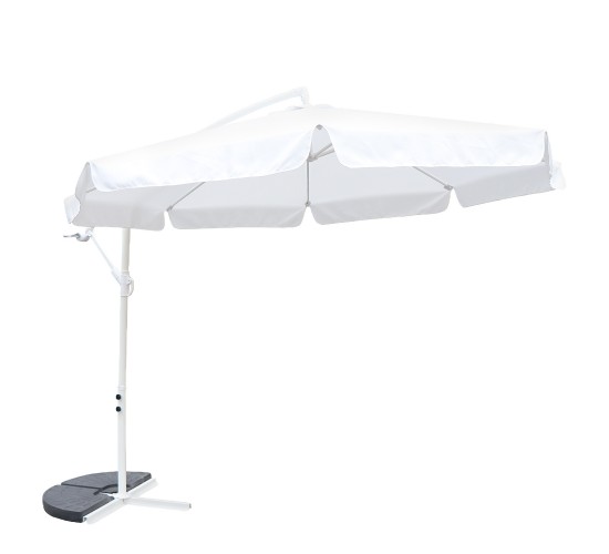 Ομπρέλα Κήπου ArteLibre NORVIA Λευκό/Εκρού Μέταλλο/Polyester Φ3m