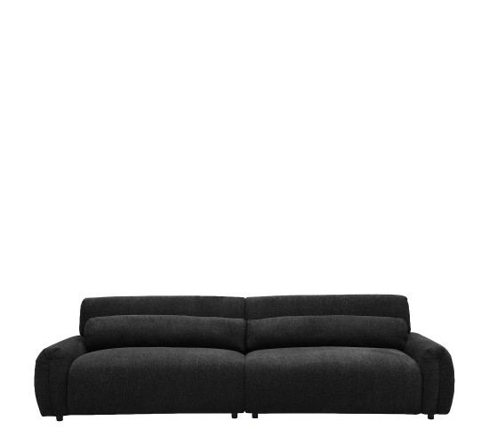 Καναπές Τετραθέσιος ArteLibre VORTICA Μαύρο Ύφασμα 280x85x78cm