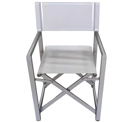 Καρέκλα Σκηνοθέτη ArteLibre TERALLIS Γκρι Ανοιχτό Ύφασμα/Αλουμίνιο 56x48x86cm