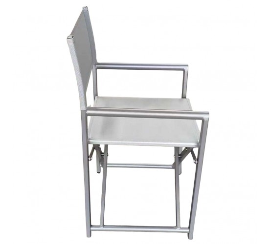 Καρέκλα Σκηνοθέτη ArteLibre TERALLIS Γκρι Ανοιχτό Ύφασμα/Αλουμίνιο 56x48x86cm