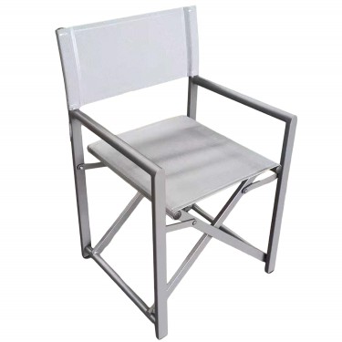 Καρέκλα Σκηνοθέτη ArteLibre TERALLIS Γκρι Ανοιχτό Ύφασμα/Αλουμίνιο 56x48x86cm